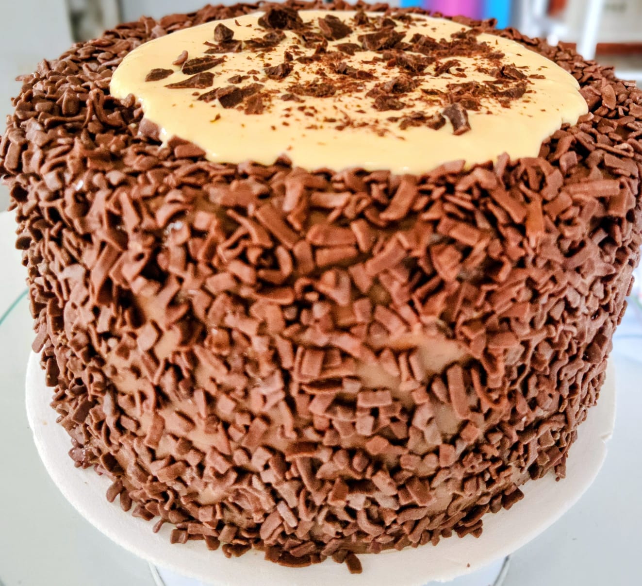 Torta de maracujá com chocolate